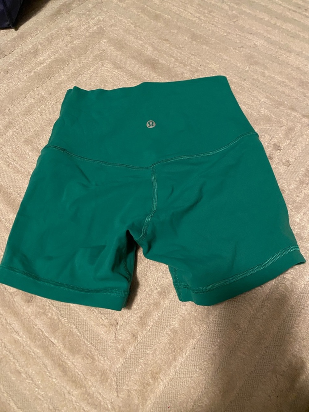 lululemon athletica High-Rise Green Bike Shorts, size 2